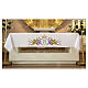 Mantel de altar 165x300 cm hojas de vid y Santísimo Nombre de Maria s1