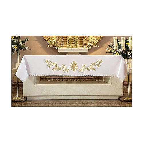 Altar Cloth 165x300cm golden embroideries Baroque style 1