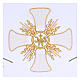 Obrus na ołtarz 165x300 cm krzyż centralny i sześć kłosów s2
