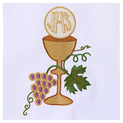 Mantel de altar 165x300 cm uva, pan y vino 3