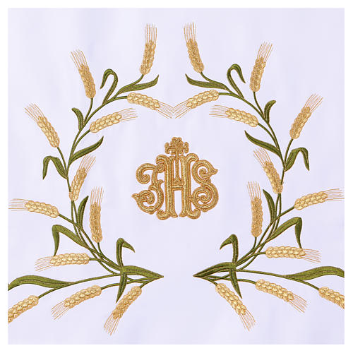 Altar Cloth 165x300cm Ears of Wheat, green & gold 3