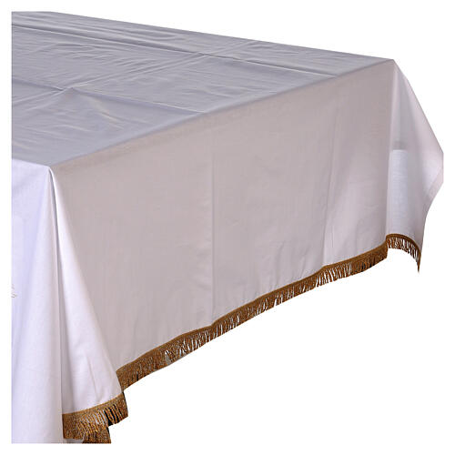 Tischdecke für den Altar aus Baumwolle mit Ähre und Kreuz, gold 3
