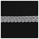 Pizzo orlato bianco Macramè ricamo Croce Greca Rose 5 cm euro/mt s1