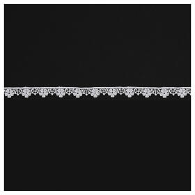 Makramee-Spitzenband, weiß, Blütenmotiv, 2 cm, euro/mt