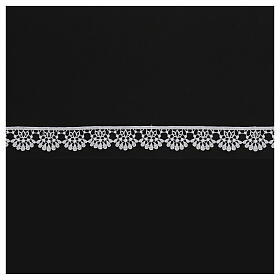 Makramee-Spitzenband, weiß, Blütenmotive, 3 cm, euro/mt