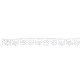 Koronka zaobrębiona biała Makrama haft kwiecisty 3 cm €/m