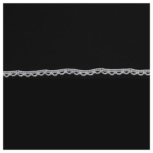 Makramee-Spitzenband, weiß, Pünktchenmotiv, 2 cm, euro/mt 1