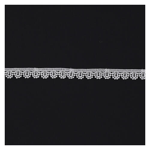 White lace trim, macramé, 2.5 cm euro/m 1