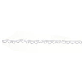 Makramee-Spitzenband, weiß, Pünktchenmotiv, 1 cm, euro/mt