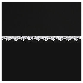 Koronka zaobrębiona biała Makrama haft kwiecisty 2 cm €/m