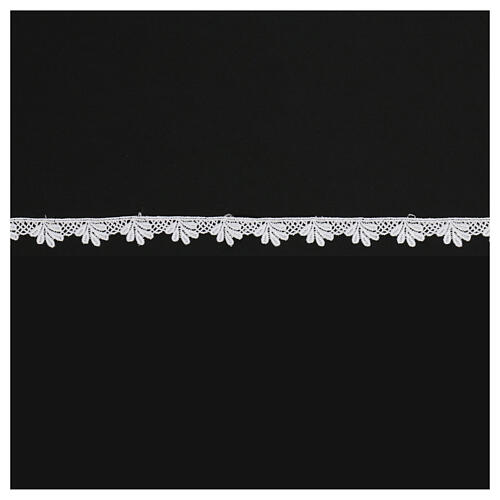 Lace edging white Macrame flower embroidery 2 cm USD/mt 1