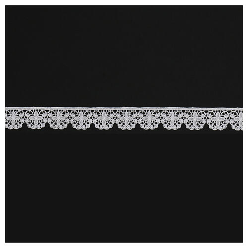Makramee-Spitzenband, weiß, Blütenmotive, 3 cm euro/mt 1
