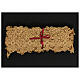 Taśma koronkowa złota Krzyże liliowe makrama 9 cm €/m s3