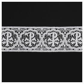 White macrame lace band with Chi-Rho 9 cm euros/m