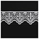 White lace trim, macramé embroidery with spikes and cross pattern, 10 cm euro/m s1