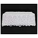 White lace trim, macramé embroidery with spikes and cross pattern, 10 cm euro/m s3