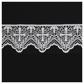 Ourlet dentelle blanche épis et croix macramé 10 cm euros/m