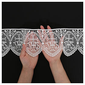Macrame lace with white JHS 12 cm USD/mt