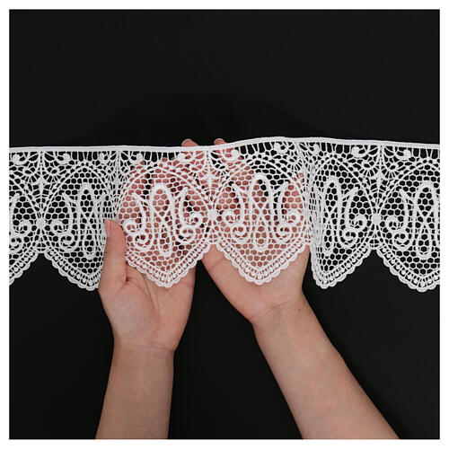 White macramé lace, Marial M, 12 cm, euro/m 2