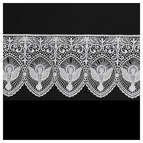 White macramé lace, Holy Spirit, 16 cm, euro/m