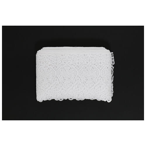 White macramé lace with cross, 17 cm, euro/m 3