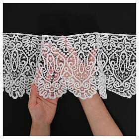 White macramé lace, Marial pattern, 17 cm, euros/m