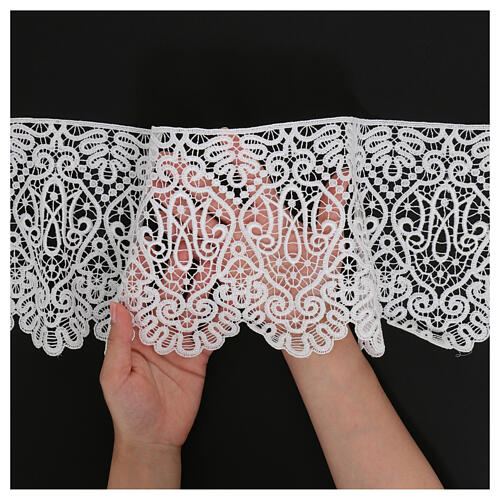 White macramé lace, Marial pattern, 17 cm, euros/m 2