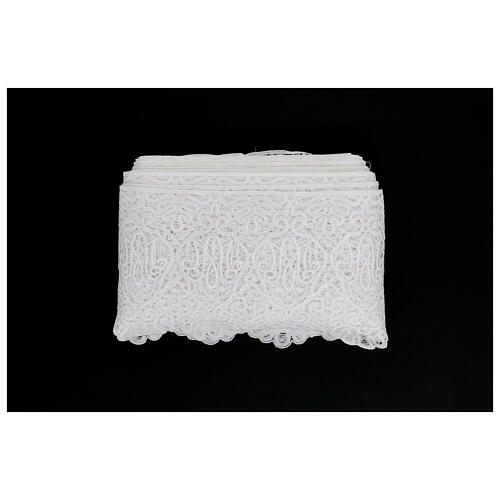 White macramé lace, Marial pattern, 17 cm, euros/m 3