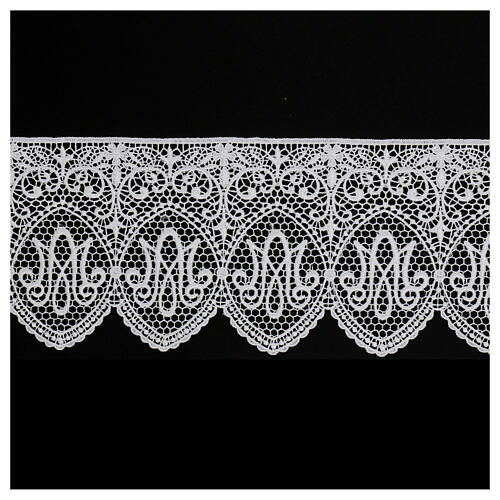 White macramé lace with Marial M, 16 cm, euros/m 1