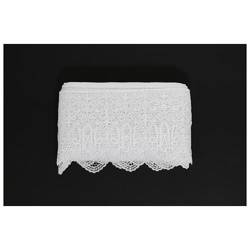 White macramé lace with Marial M, 16 cm, euros/m 3