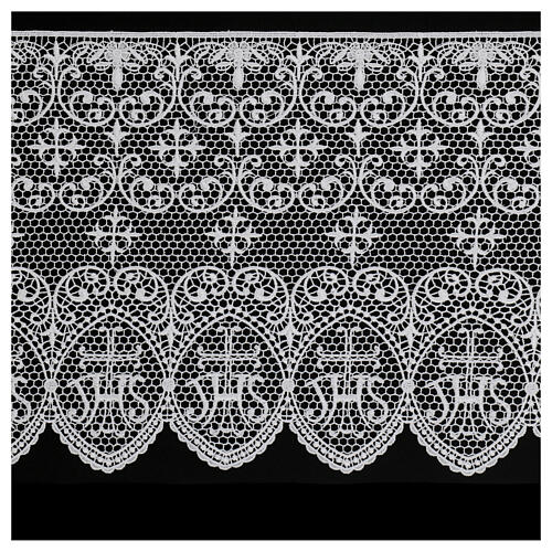 White macramé lace with JHS pattern, 30 cm, euros/m 1