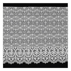 XP macrame lace with white honeycomb 55 cm euro/m