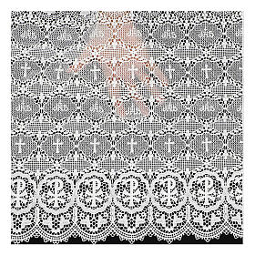 XP macrame lace with white honeycomb 55 cm euro/m