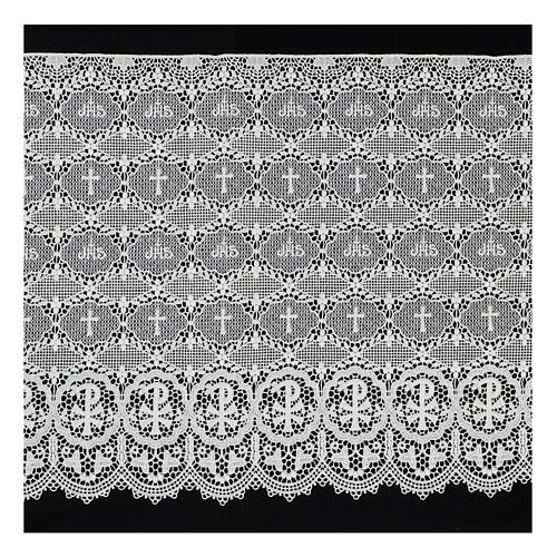 XP macrame lace with white honeycomb 55 cm euro/m 1