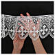 Dentelle blanche macramé croix lys 16 cm euros/m s2