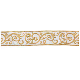 Entretoile dentelle broderie dorée 9 cm euros/m