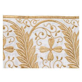 Border satin trim with golden spike embroidery 14 cm euros/m