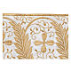 Border satin trim with golden spike embroidery 14 cm euros/m s2