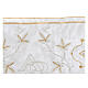 Border satin trim with embroidery of golden and silver alpha and omega 20 cm euros/m s2