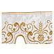 Border satin trim with embroidered spike and lily pattern 18 cm euros/m s2