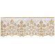 Border satin trim with golden embroidered floral pattern 16 cm euros/m s1