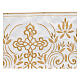 Golden floral trim satin embroidery 16 cm euro/mt s2