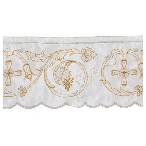 Raso pizzo dorato argentato uva 20 cm euro/mt 1
