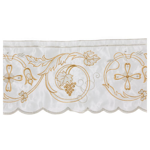 Raso pizzo dorato argentato uva 20 cm euro/mt 2