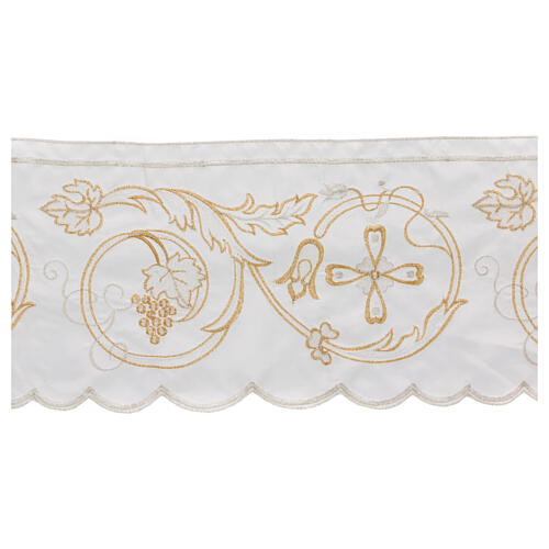 Raso pizzo dorato argentato uva 20 cm euro/mt 3