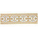 Entremeio de cetim com bordado dourado e prateado cruz de Malta 12 cm euros/metro s1