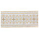 Satin decorative band with golden and silver embroidered pattern of the Celtic cross 15 cm euros/m s3