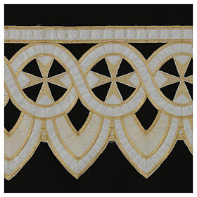 Border cut-out trim with Maltese cross macramé 23 cm euros/m