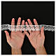 Spitzenband aus Köppelspitze, Netzmotiv mit gewellten Rändern, weiß, 3,5 cm, euro/mt s2