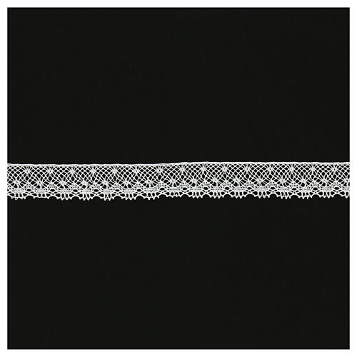 Dentelle aux fuseaux maille filet blanc 3,5 cm euros/mètre 1